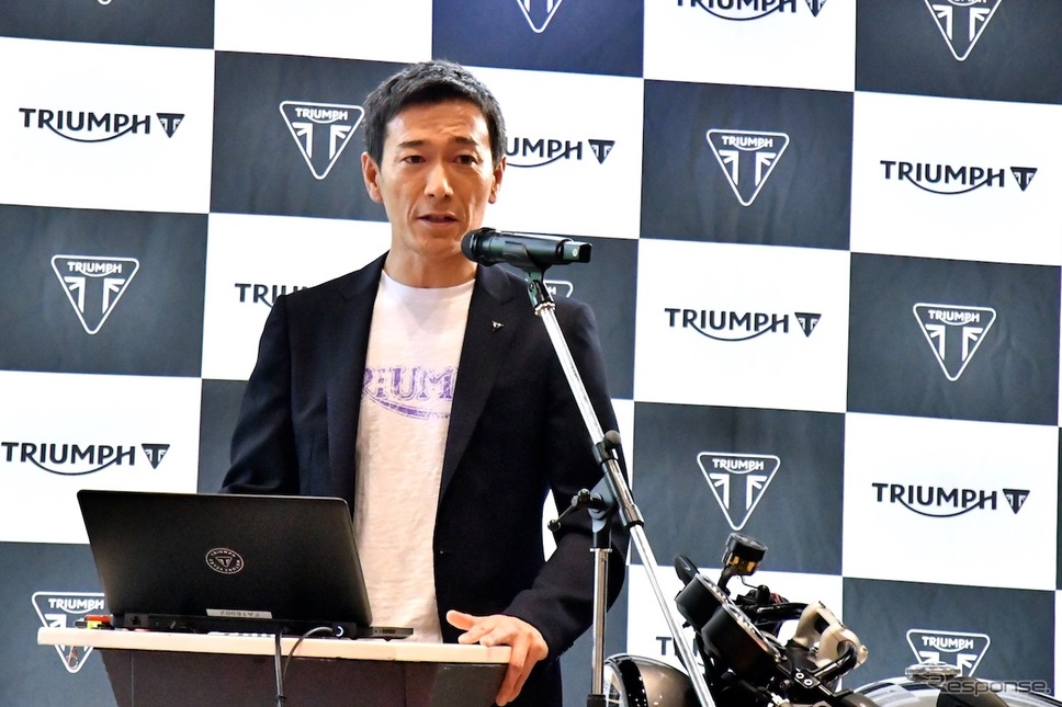 トライアンフ東京を運営する株式会社Sonic Motors 岩瀬利基 代表取締役。《撮影　青木タカオ》
