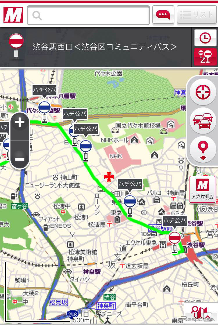 インクリメントP MapFan イメージ画面