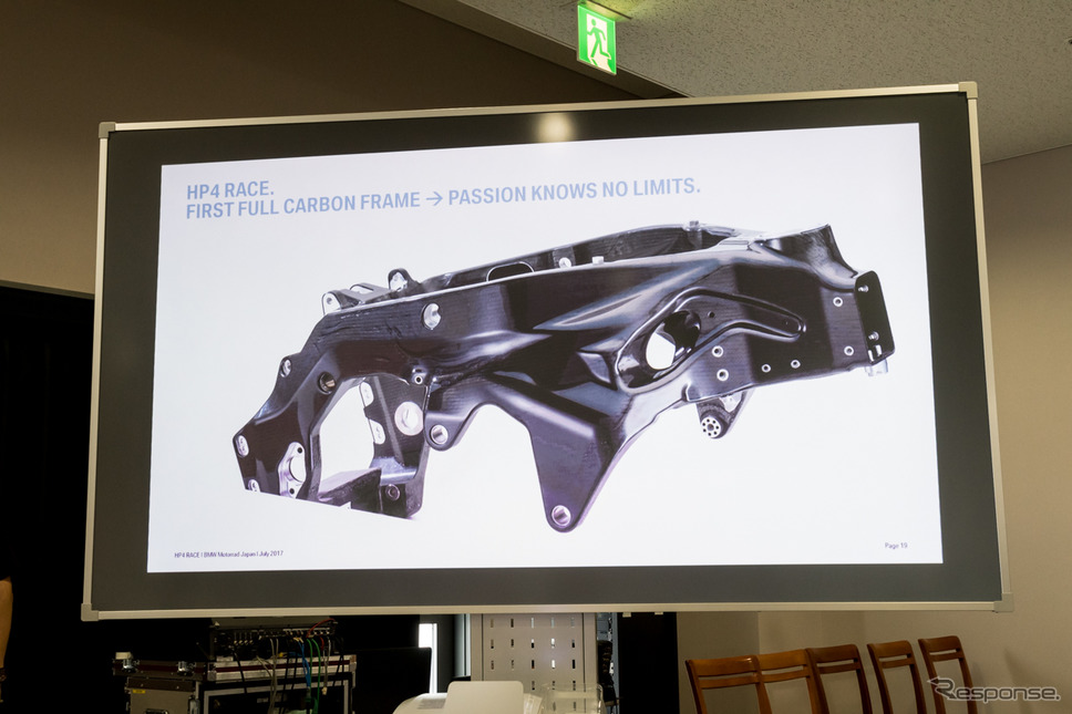 BMW HP4 RACE メディア向け技術説明会《撮影 井上 演》