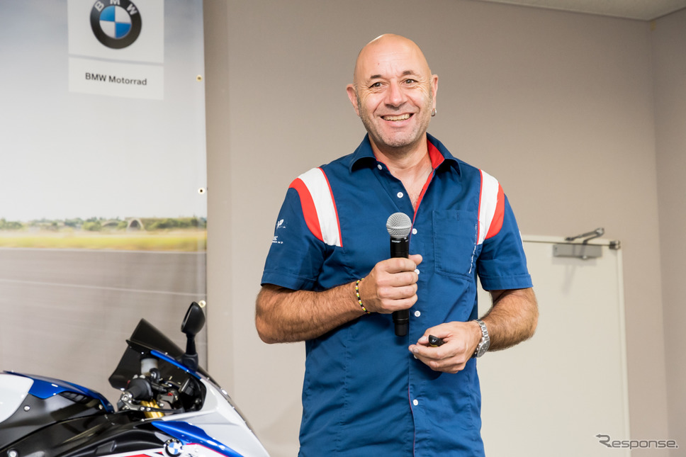 BMW HP4 RACE メディア向け技術説明会。《撮影 井上演》