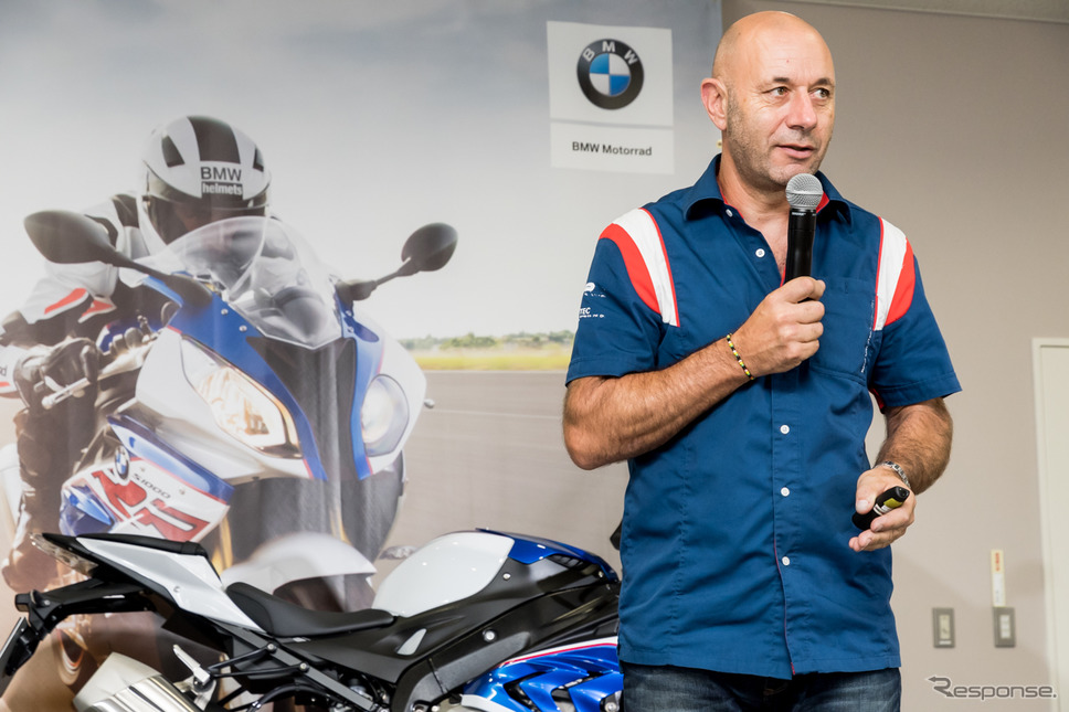 BMW HP4 RACE メディア向け技術説明会。《撮影 井上演》