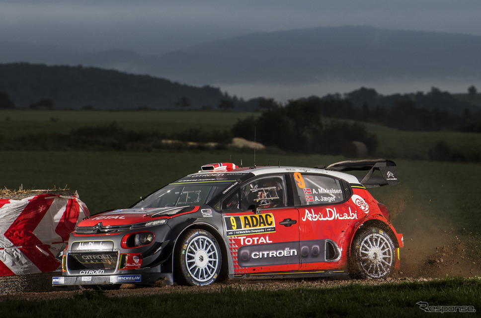 2位の#9 ミケルセン（シトロエンC3 WRC）。《写真提供 Red Bull》