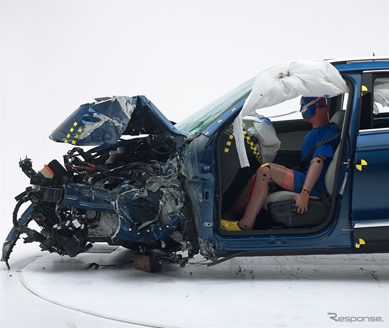 VW ティグアン 新型のIIHSスモールオーバーラップ衝突テスト