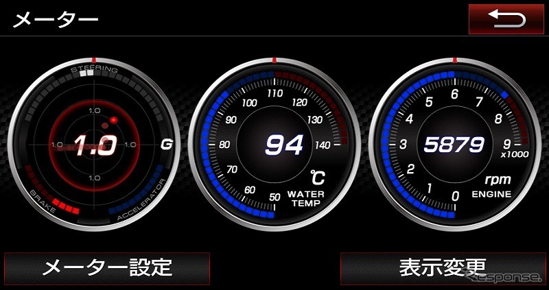 トヨタ ヴィッツ GRMN 専用T-Connectナビ（3連メーター画面）