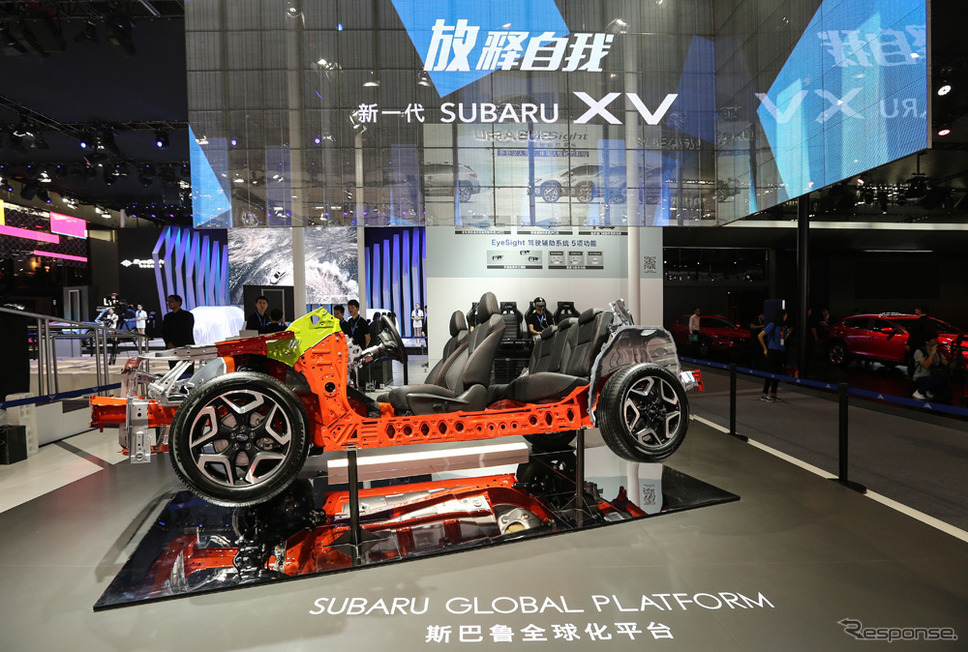 新型 スバル XVのカットモデル（広州モーターショー2017）