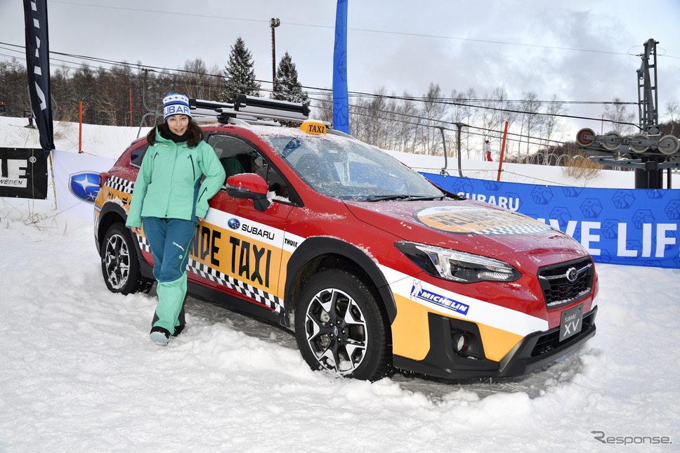 スバル ゲレンデタクシー2018　スバルオンラインショップ　　Mamotとコラボしたスキーウェア《撮影 雪岡直樹》