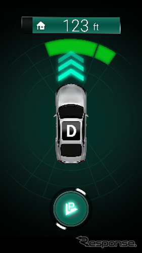 低速自動走行中のスマートフォン画面表示