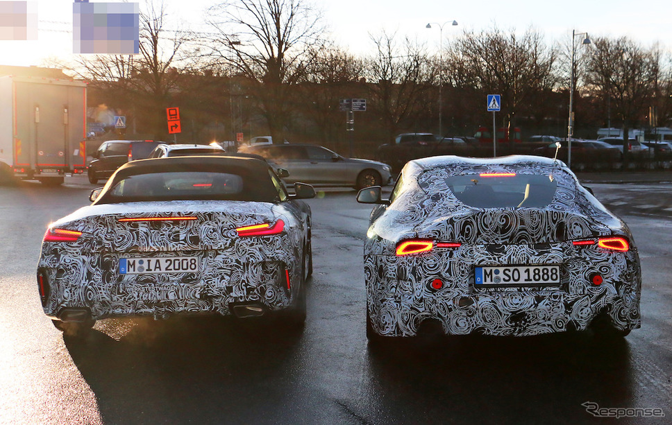 トヨタ スープラ（写真右）と BMW Z4（同左）が奇跡のツーショット!?《APOLLO NEWS SERVICE》