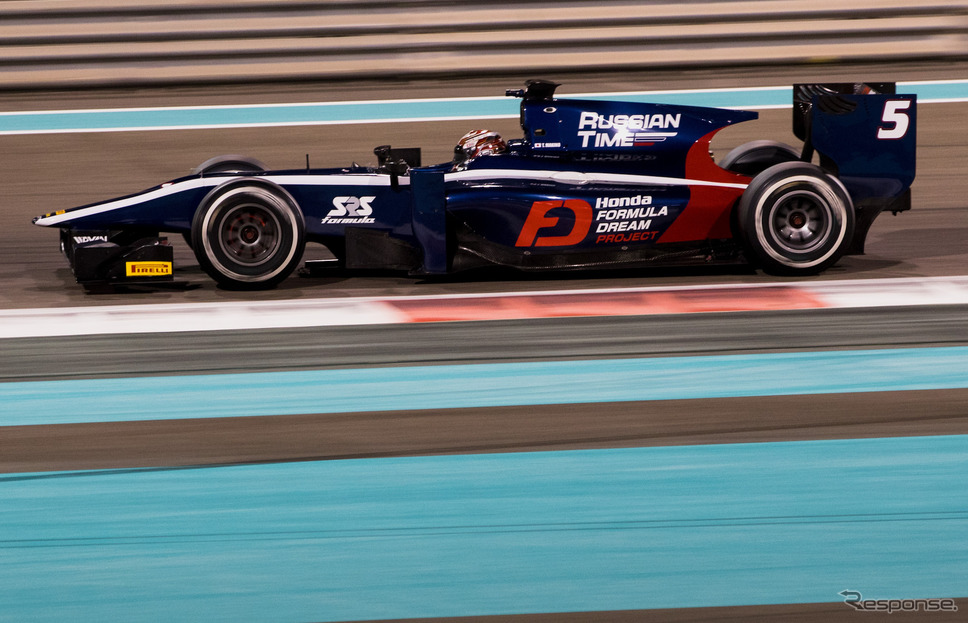 牧野任祐は2017年シーズン終了後のFIA-F2テストに「ロシアン・タイム」チームから参加、今季の同チーム加入が決まった（写真はテスト時）。《写真提供 FIA-F2》