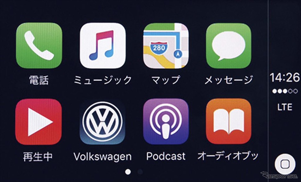 VW ポロ コネクティビティ機能 App-Connect Apple CarPlay画面