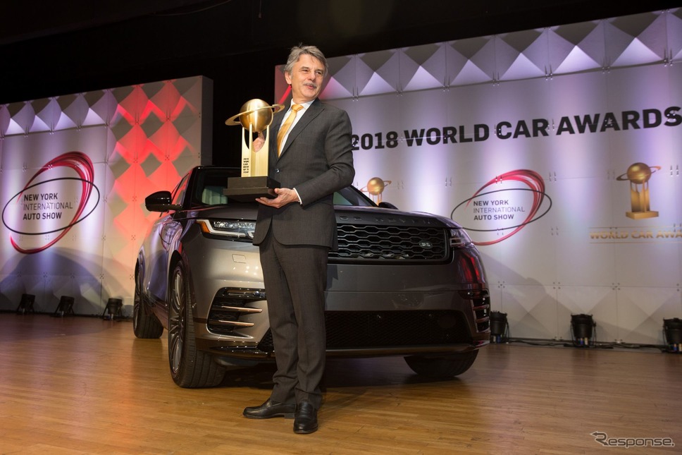 2018ワールドカーデザインオブザイヤーを受賞したレンジローバー・ヴェラール（ニューヨークモーターショー2018）