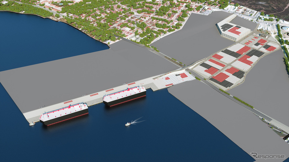 トルコに建設するターミナルの完成予想図《画像　日本郵船》
