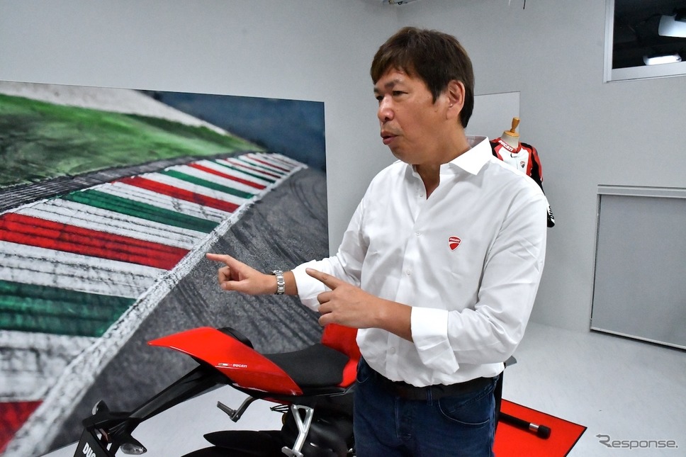 ドゥカティジャパンPR&マーケティング ダイレクター五条秀巳氏画像　Ducati Japan