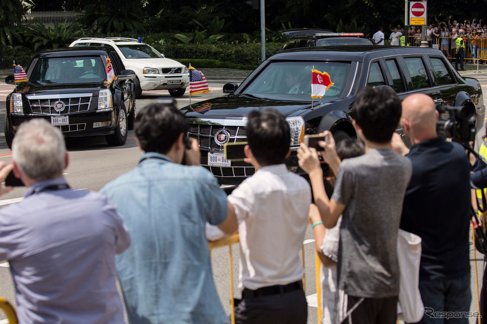 6月11日、トランプ大統領がシンガポールに到着　(c) Getty Images