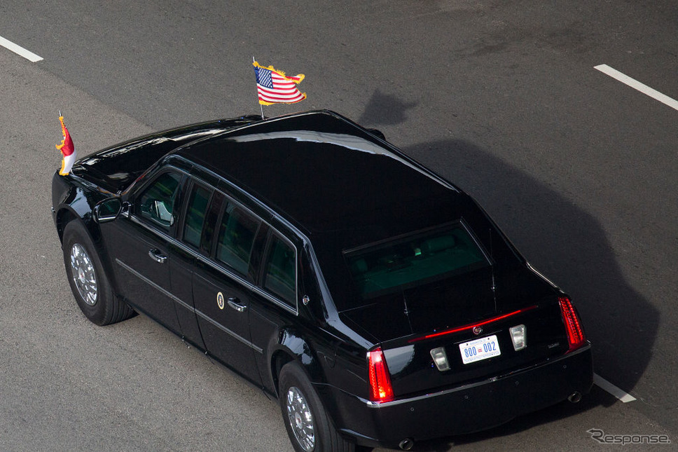 6月12日、会談会場を去るトランプ大統領　(c) Getty Images