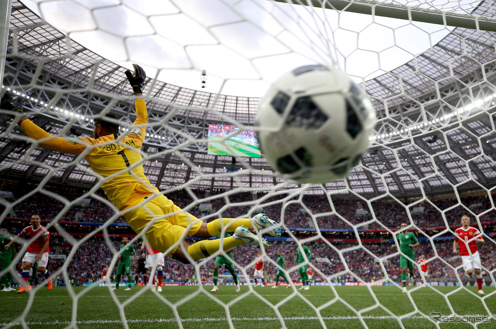 サッカー・ワールドカップ開幕戦、ロシア対サウジアラビアは5-0でロシアの勝利。　(c) Getty Images