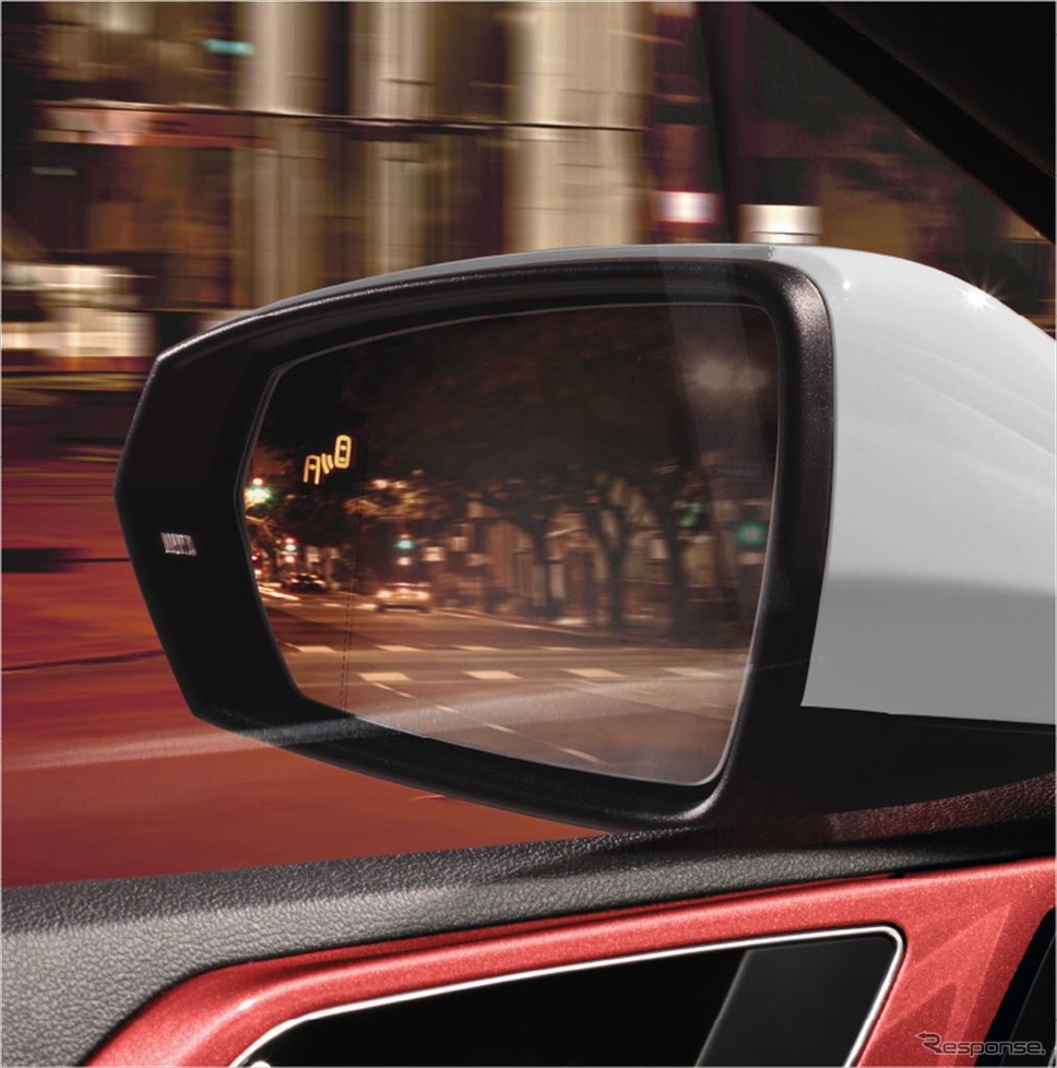 VW ポロ GTI ブラインドスポットディテクション（後方死角検知機能）警告灯イメージ