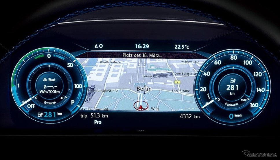 VW e-ゴルフ プレミアム デジタルメータークラスター“Active Info Display"