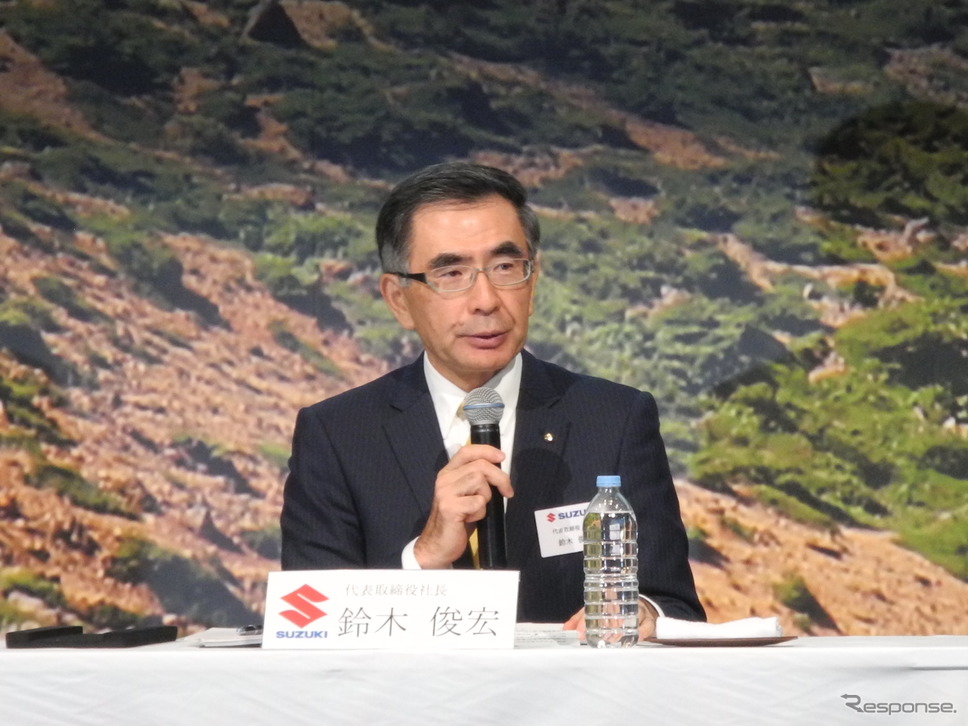 スズキの鈴木俊宏社長《撮影 山田清志》