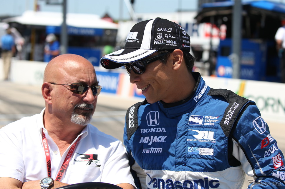アイオワ戦で3位ゴールした佐藤琢磨。《写真提供 INDYCAR》