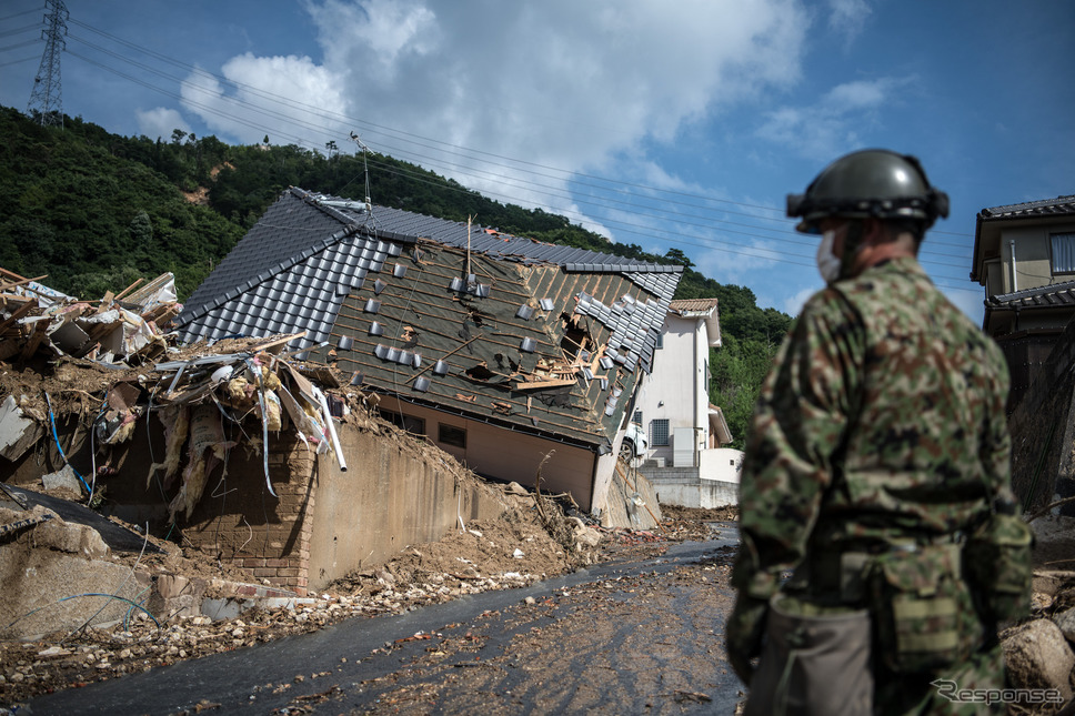 平成30年7月豪雨(7月9日、広島県) (c) Getty Images
