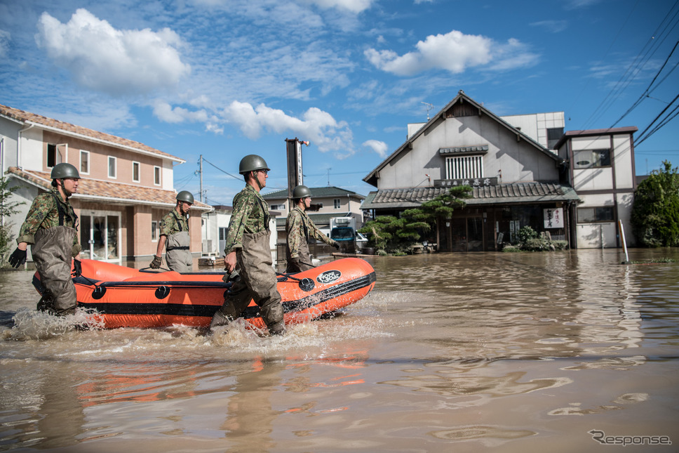 平成30年7月豪雨（7月8日、岡山県倉敷市）　(c) Getty  Images