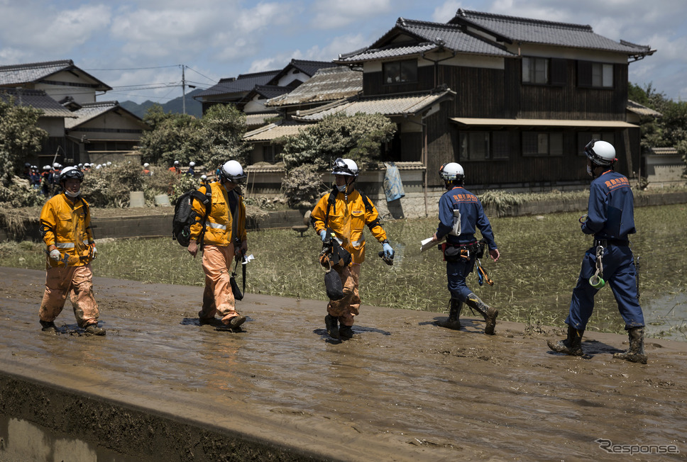 平成30年7月豪雨（7月10日、岡山県、倉敷市）　(c) Getty Images