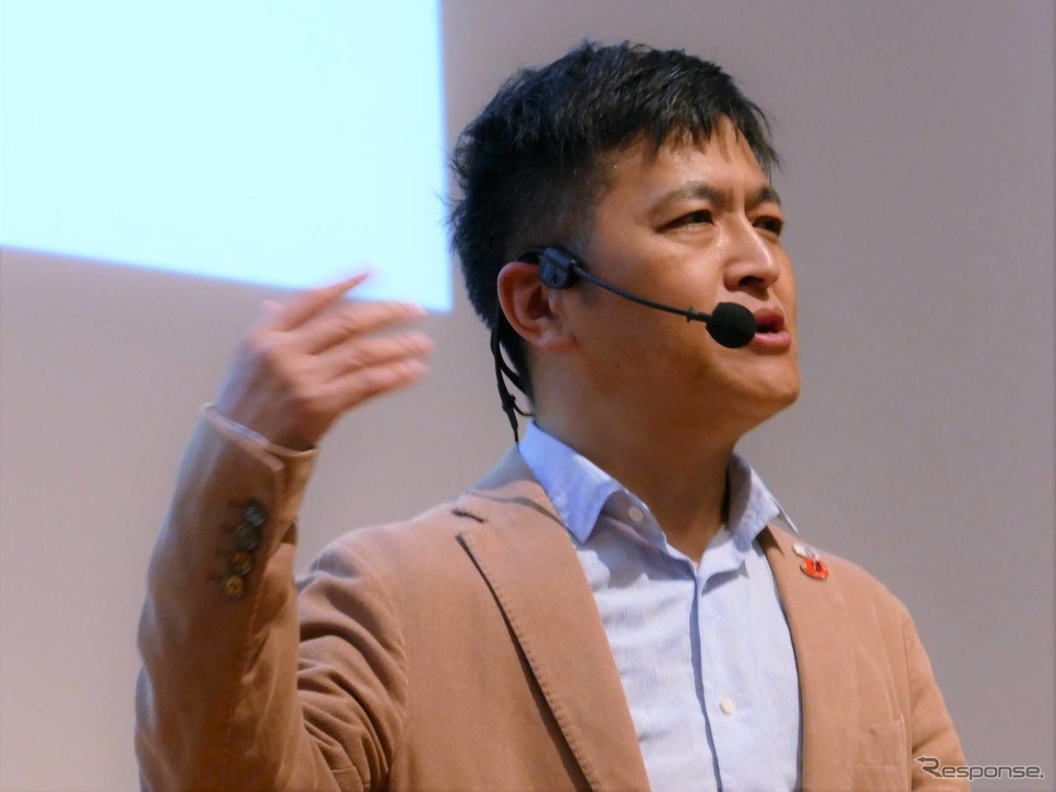 ZMP 代表取締役社長の谷口恒(たにぐちひさし)氏《撮影 佐藤耕一》