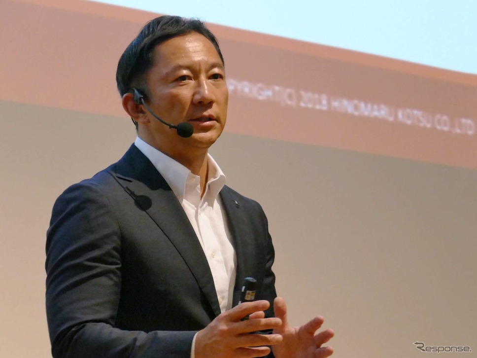 日の丸交通 代表取締役の富田和孝氏《撮影 佐藤耕一》