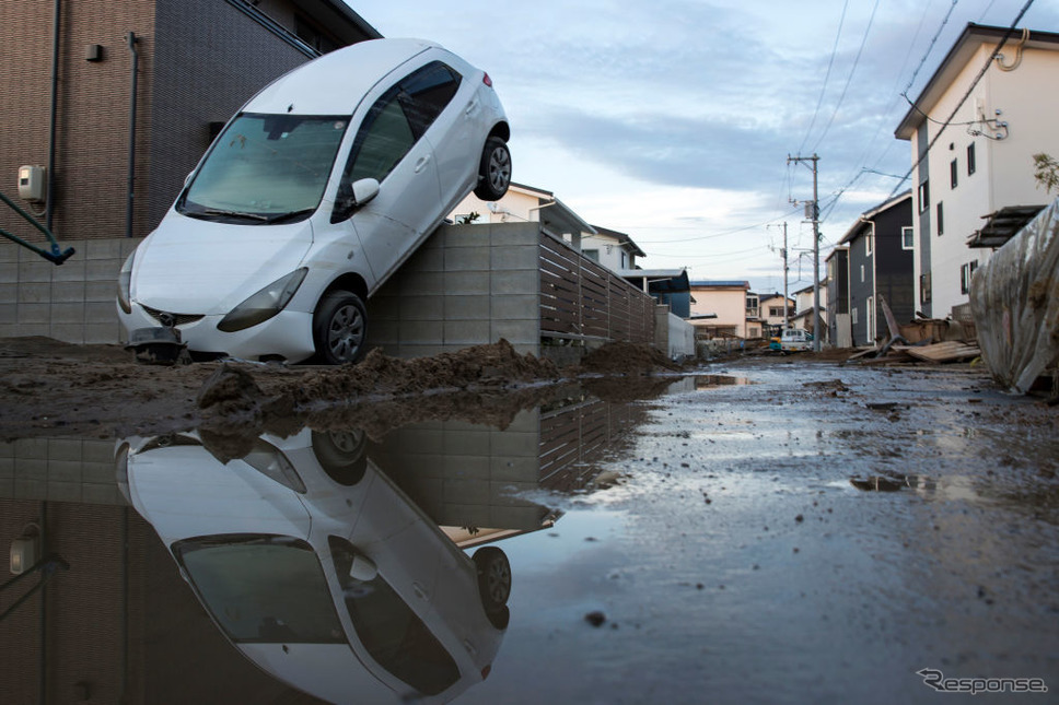 平成30年7月豪雨(7月9日、倉敷市) (c) Getty Images