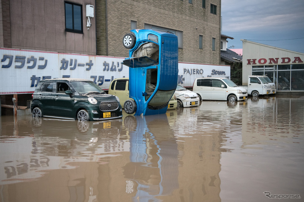 平成30年7月豪雨(7月8日、倉敷市) (c) Getty Images