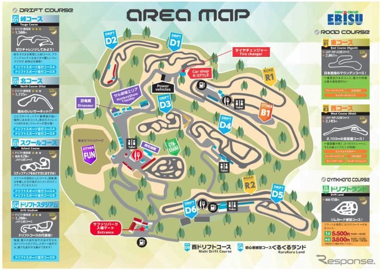 エビスサーキット園内図