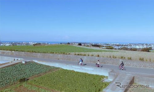 景観の良いサイクリング風景