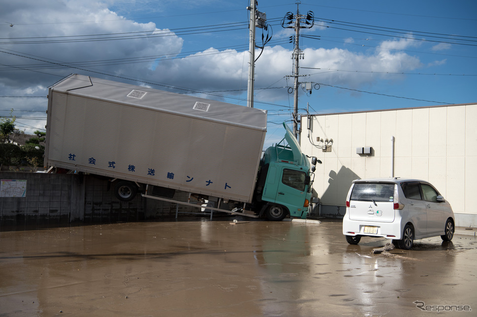 平成30年7月豪雨(7月8日、岡山県倉敷市) (c) Getty Images