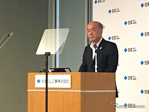 住友ゴム工業池田育嗣代表取締役社長《撮影 吉澤憲治》