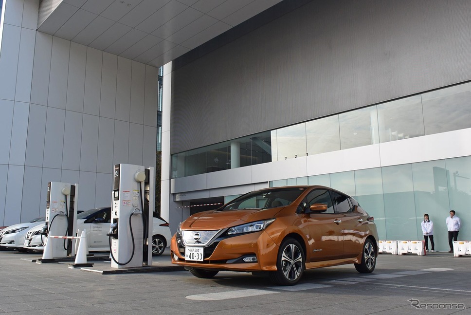 横浜の日産グローバル本社を出発の巻。《撮影 井元康一郎》