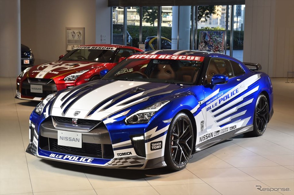 映画「ドライブヘッド トミカハイパーレスキュードライブヘッド 機動救急警察」に登場する「R35 NISSAN GT-R」の実写版、