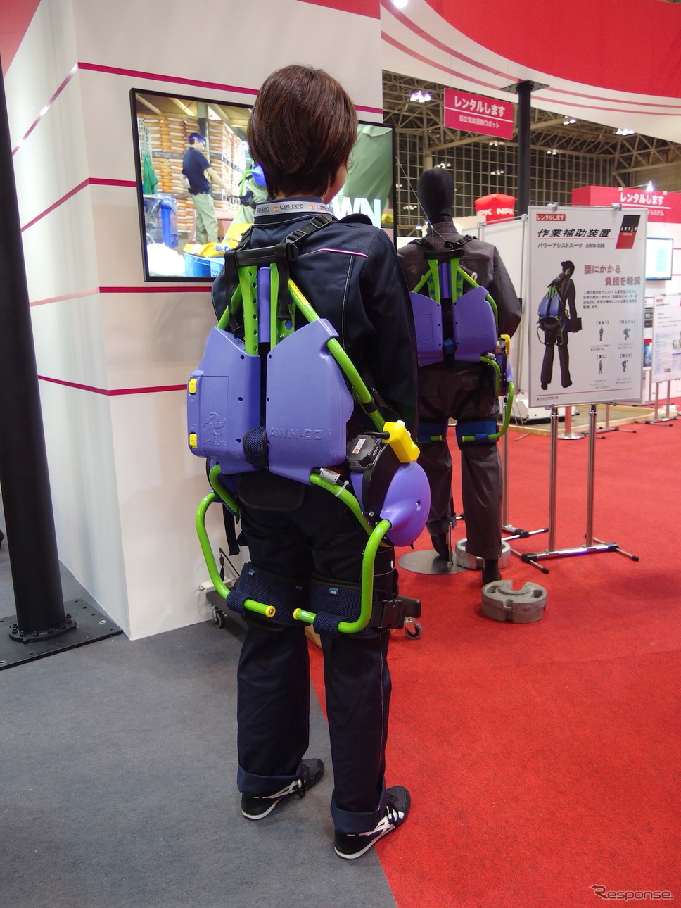 アクティオ「パワーアシストスーツ」(建設・測量生産性向上展 CSPI-EXPO 2018)《撮影 高木啓》