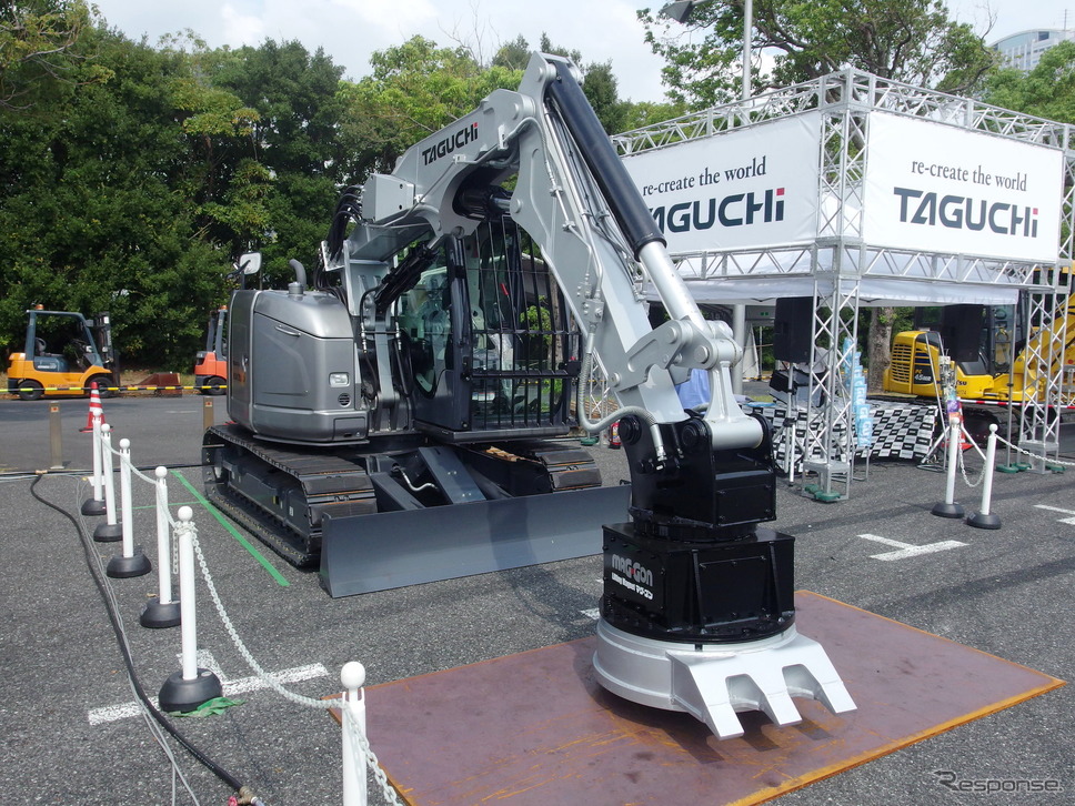 タグチ工業(建設・測量生産性向上展 CSPI-EXPO 2018)《撮影 高木啓》