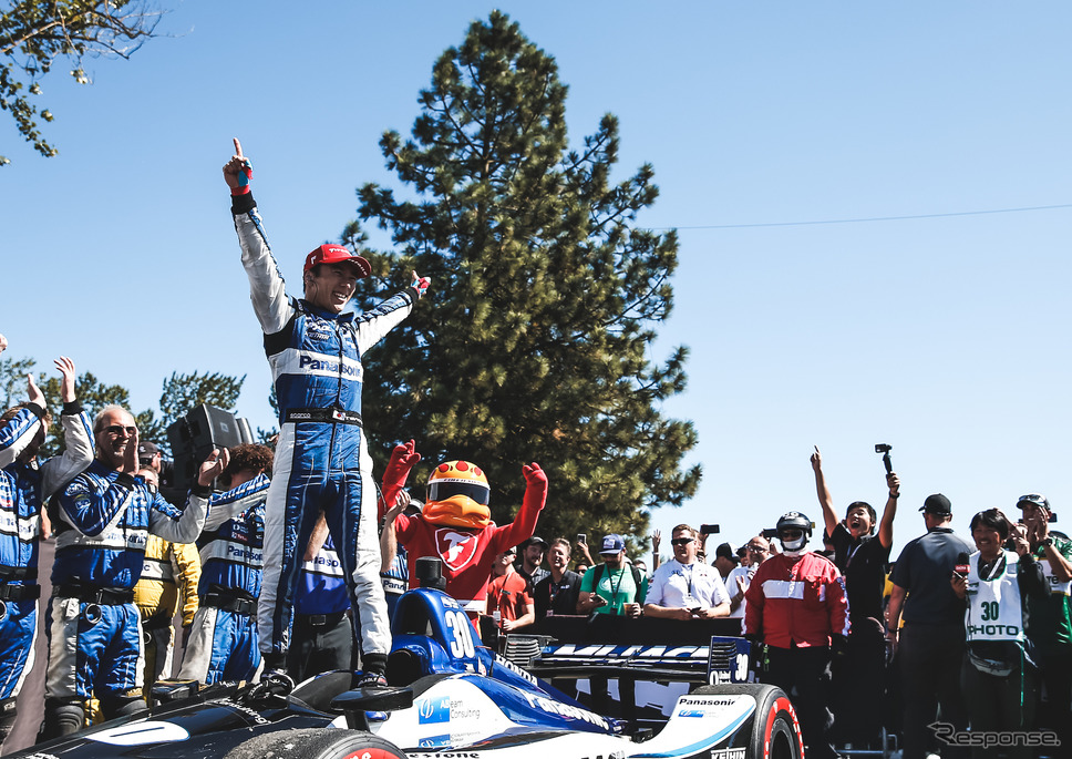 ポートランド戦でトップフィニッシュを果たした#30 佐藤琢磨。《写真提供 INDYCAR》