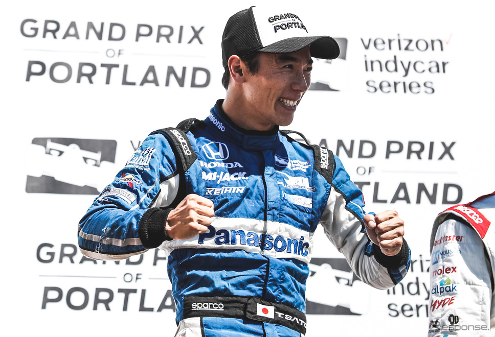 今季初優勝を飾った#30 佐藤琢磨。《写真提供 INDYCAR》