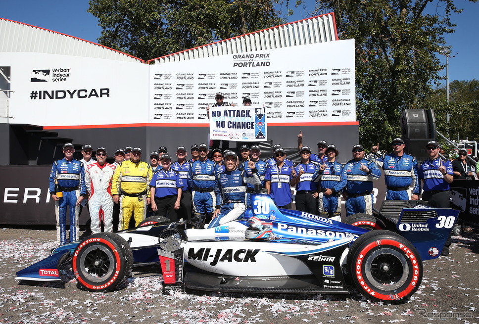 今季初優勝を飾った#30 佐藤琢磨。《写真提供 INDYCAR》