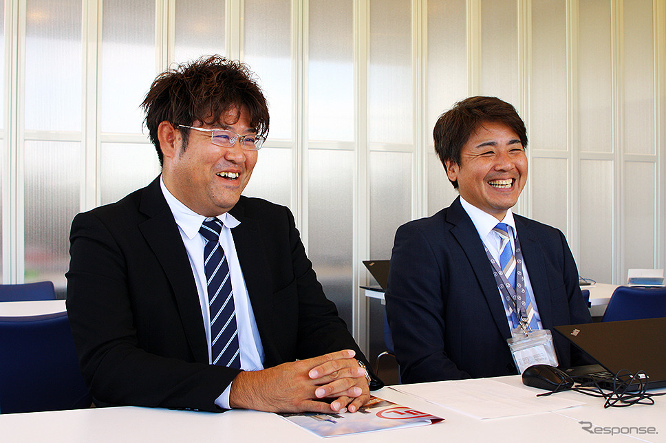 UL Japan コンシューマーテクノロジー事業部 西山雅紀氏と田畑裕也氏《撮影 大野雅人(GazinAirlines)》