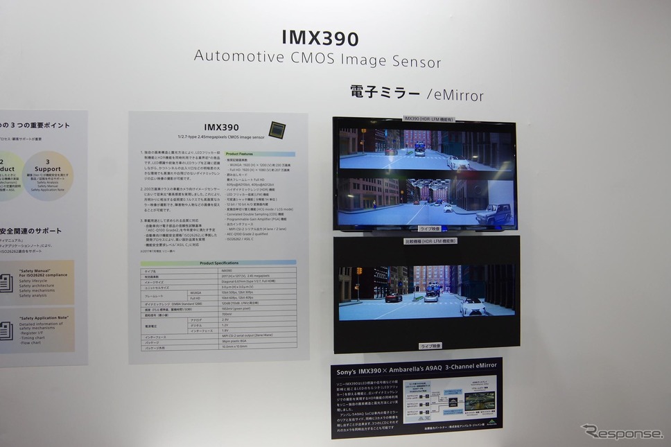 イメージセンサーによる自動運転ソリューションを提案するソニー(名古屋オートモーティブワールド)《撮影 宮崎壮人》