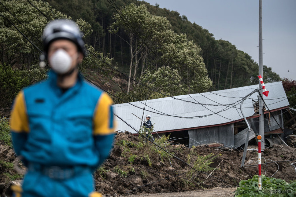 平成30年北海道胆振東部地震(9月7日、北海道厚真町) (c) Getty Images
