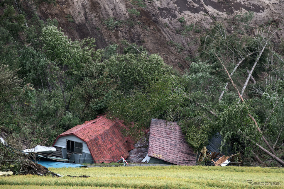平成30年北海道胆振東部地震(9月7日、北海道厚真町) (c) Getty Images