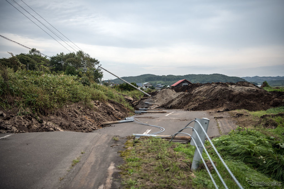 平成30年北海道胆振東部地震(9月7日、北海道厚真町) (c) Getty Images