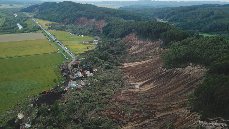 平成30年北海道胆振東部地震(9月7日、北海道厚真町) (c) Getty Images