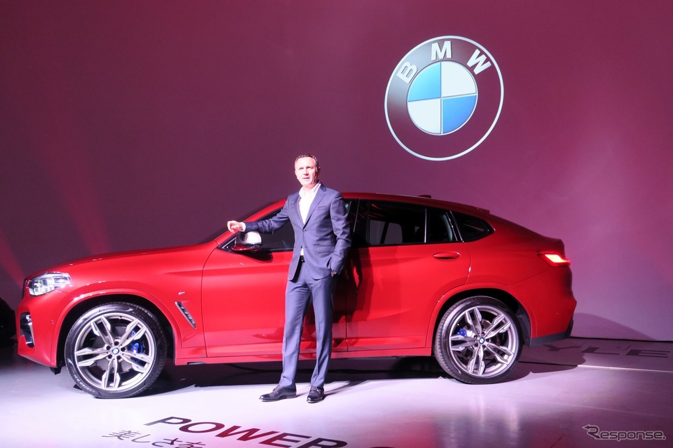 BMW X4 新型発表会のペーター・クロンシュナーブル代表取締役社長《撮影 工藤貴宏》