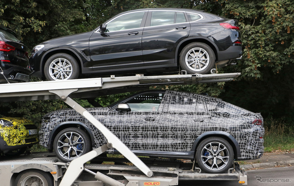 BMW X6 新型(下)とX4(上)。サイズの違いがよくわかる《APOLLO NEWS SERVICE》